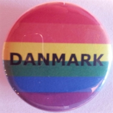 Button 32mm: Rainbow DANMARK