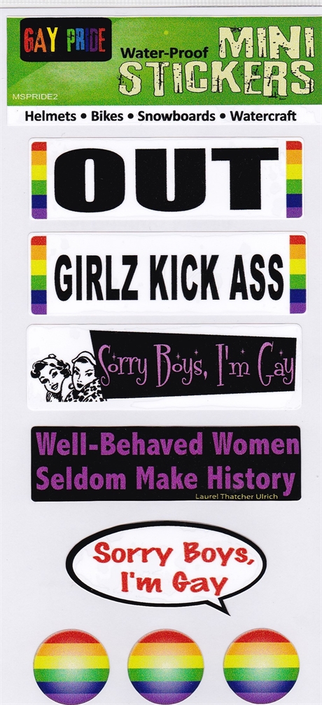 Lesbian Pride Stickers pack