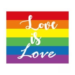 Temporary Tattoo: Rainbow Love is Love (3x)