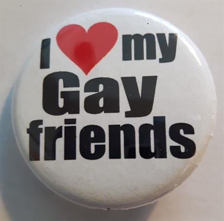 Button 32 mm: I love my Gay friends