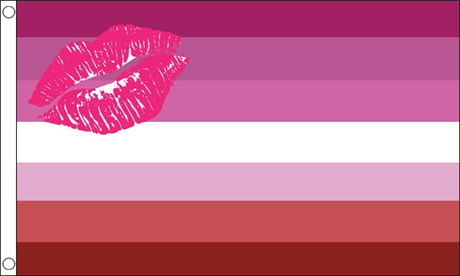 Lesbian Lipstick Pride Flagg (90 cm x 150 cm)