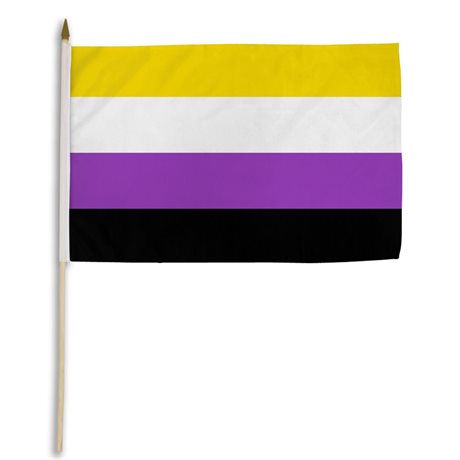 Non-Binary Pride Håndflagg