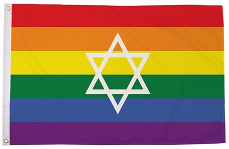 Star of David Rainbow Flag (90 x 150 cm)