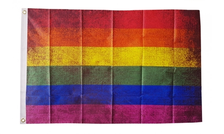 Rainbow Grunge Flag (90 cm x 150 cm)